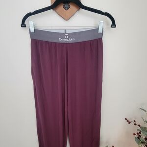 Tommy John Maroon Lounge Pants with Gray Waistband